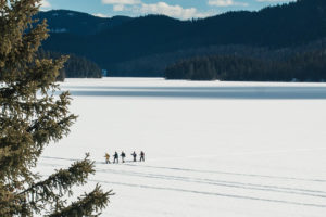 Daryl Llewellyn watched the ladies return from their trek to Little Little Lake