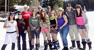 Lac des Roches' Lakeside Bed and Breakfast hosted its annual snow golf tournament for friends and neighbours on the Easter weekend when the ice was still safe to play on. — image credit: Jacquie Moberg