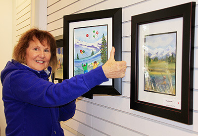 Kathy Crawshay is selling her paintings at Showcase Gallery to support the Gold Rush Grannies. — image credit: Arlene Jongbloets