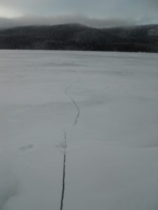 Cracks are normal in lake ice