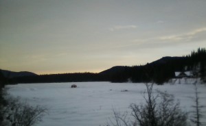 Divers train under the big tent...under the ice. 