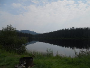 Quiet Phinetta Lake is the last lake in the Lac des Roches chain of lakes.