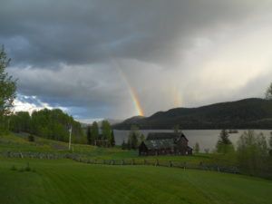 Beautiful rainbows at Lac des Roches